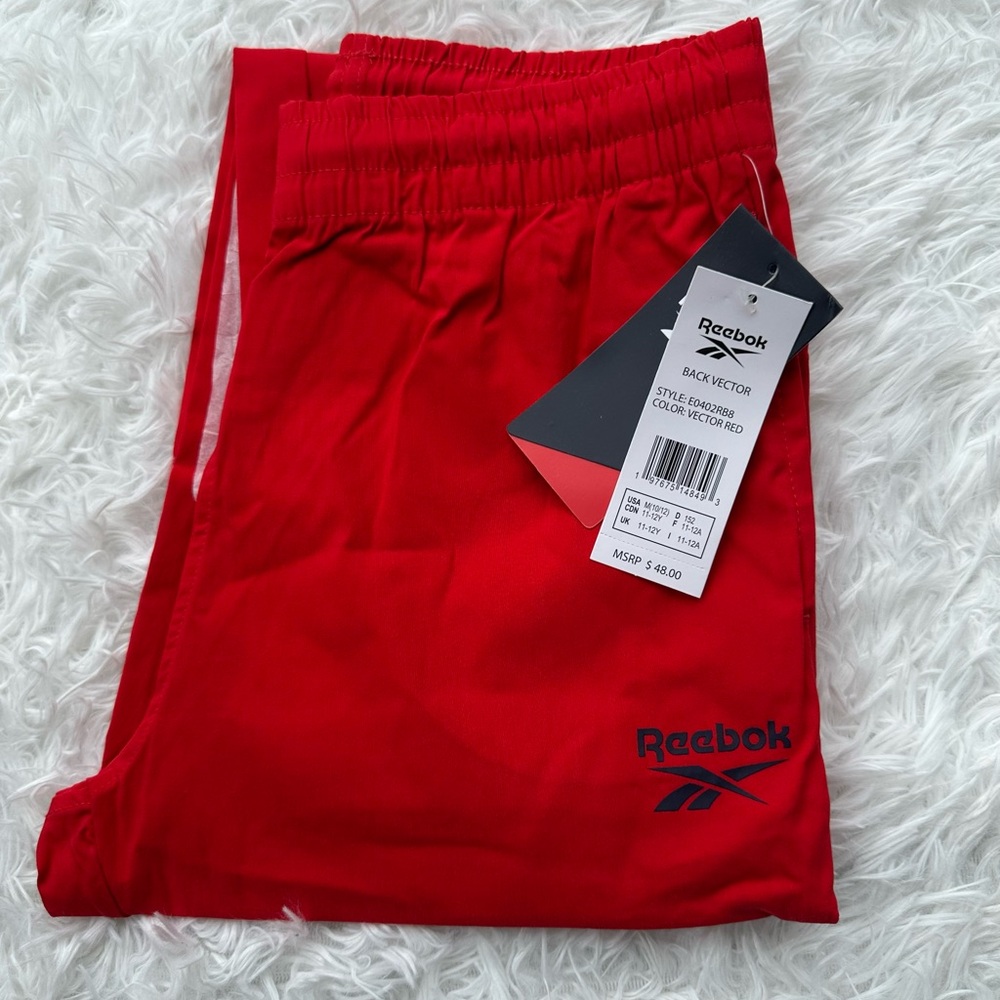 Reebok Kids Bold Red Joggers new